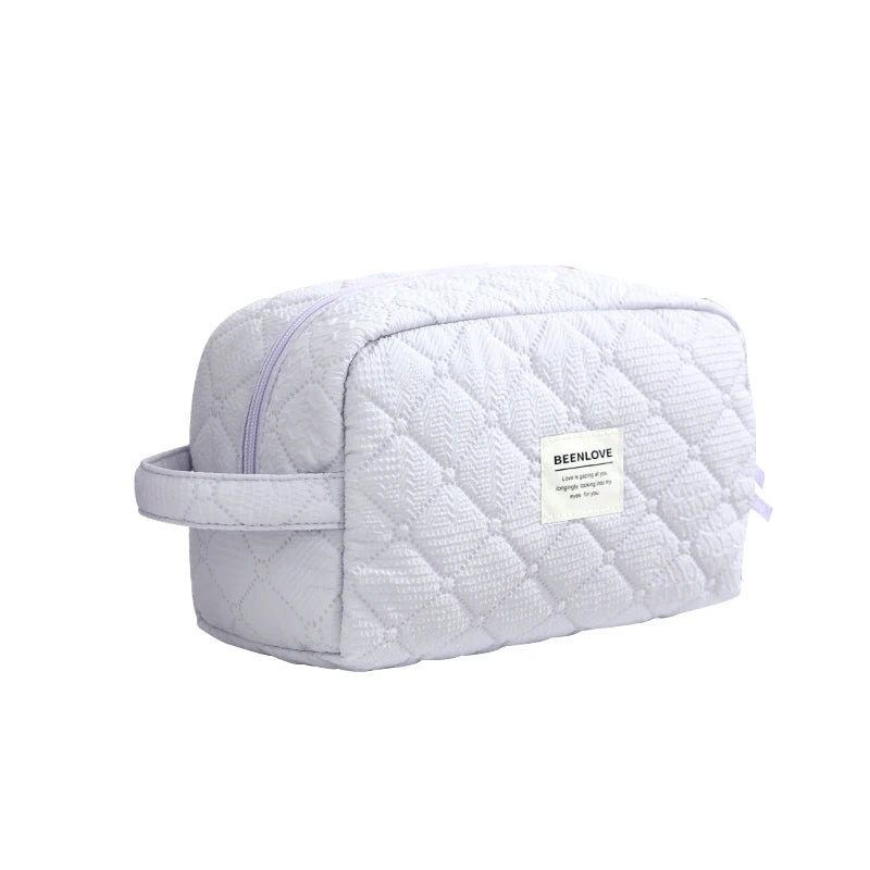 Beg Solek Wanita Quilting Beg Solek Wanita Zip Mudah Alih Penyusun Perjalanan Kosmetik Beg Tangan Wanita Beg Peralatan Mandi untuk Kanak-kanak Perempuan