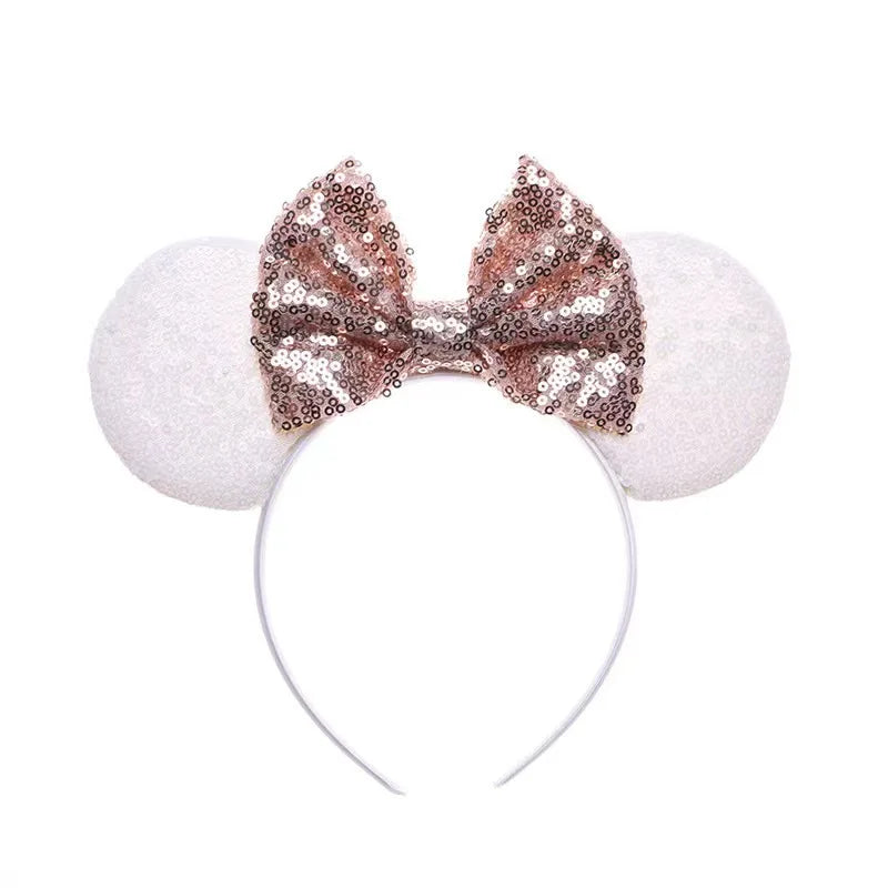 Cartoon Anime Mouse Ears Headband for Women Men Hair Accessories Cute Mouse Elasticity Bow Headdress Toys Childrens Xmas Gifts