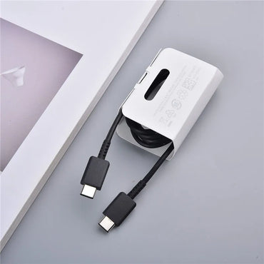 Untuk Samsung S21 Note 20 10 Pengecas Ultra Super Cepat 25W Penyesuai Kuasa Palam UK Kabel Dwi Jenis C untuk Galaxy S20 Plus S10+ A70 A80