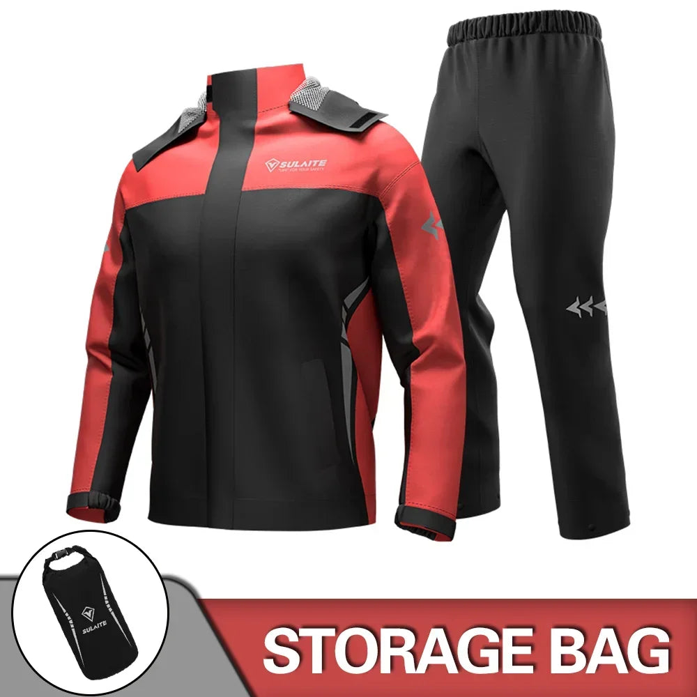 Motorcycle Raincoat Men Women Waterproof Rider Suit Moto Outdoor Rain Coat Jacket Pants Biker Cycling Fishing Climbing Set