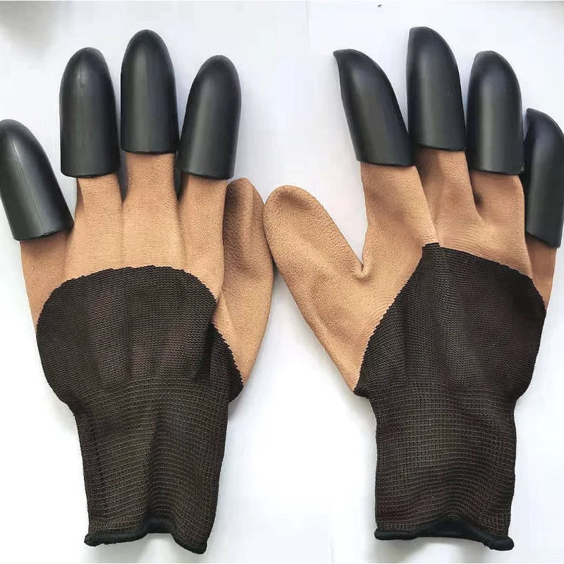 Gardening Gloves with Claws Digging Planting Protective Latex Gloves Durable Waterproof Prick-proof Permeable Home Labor Gloves
