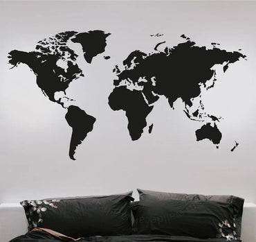 Fashion Large World Map Wall Stickers Creative Vinyl Wall Art Bedroom Home Decorations Wall Decals Removable Wall Graphic ZA993