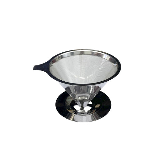Cone Hand Brewed Coffee Filter Screen 304 Stainless Steel Double-layer Coffee Drip Filtration Rack No Filter Paper Kitchen Tools