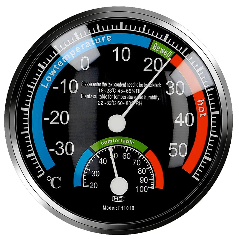 Termometer Mini Skala Higrometer Tolok Suhu Celsius Termometer Isi Rumah Stesen Cuaca untuk Ruang Bawah Tanah Taman Rumah Hijau