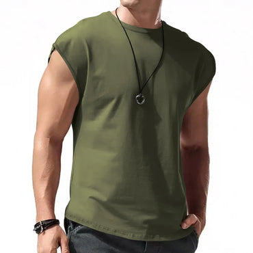 2023 Independent Station Cross border Men's Wear New Sleeveless T-shirt Men's Summer Leisure Sports Loose fitting Men's Short Sl