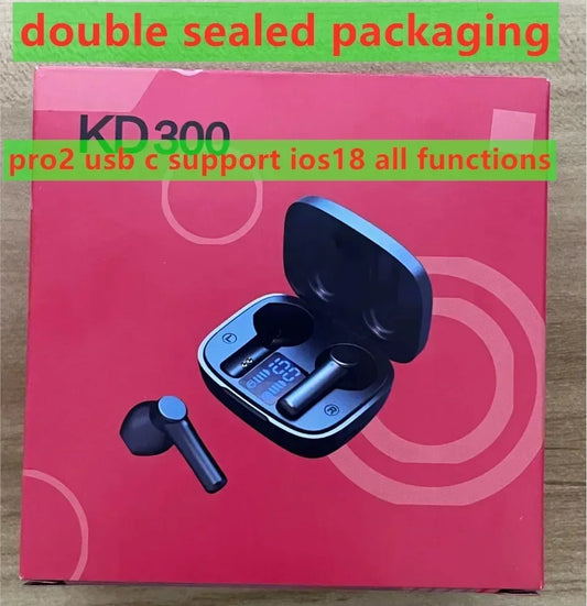 ANC 2024 Kabel USB-C Pro Type-2 Baharu Fon Telinga Bluetooth Wayarles Pembatalan Bunyi Aktif Permainan Bebas Tangan Fon Telinga Fon Telinga