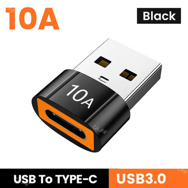 Elough 10A OTG USB 3.0 To Type C Adapter USB C Male To USB Female Converter Fast Charging OTG untuk Macbook Laptop Xiaomi Samsung