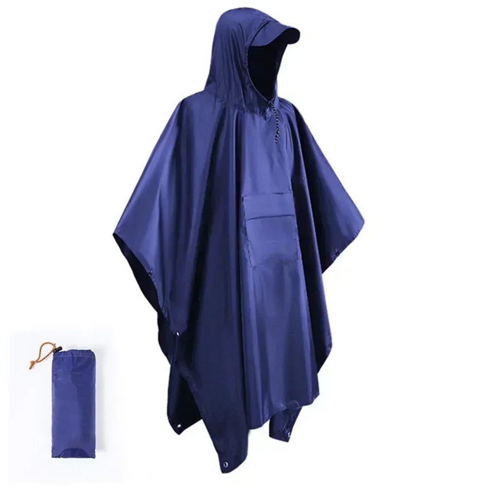 Coat Hooded Raincoats Travel Hiking Fishing Climbing Poncho Outdoor Portable Adult Waterproof Raincoat Women Men Practical Rain