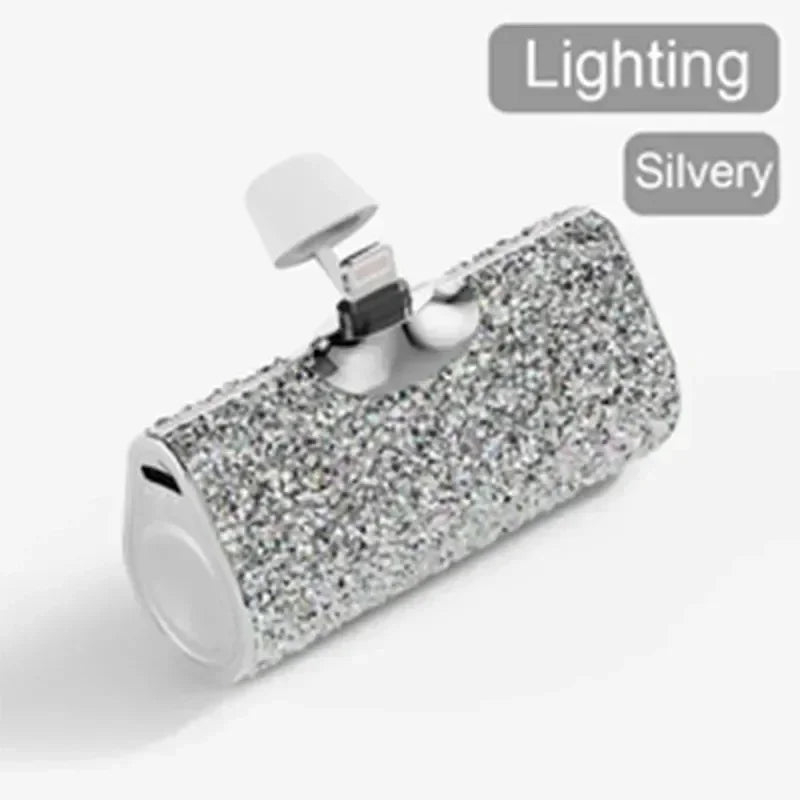 Power Bank Shiny Diamond Fashion High Quality 5000mAh Portable Charger Mobile Power Bank Power Banks Fast Charging