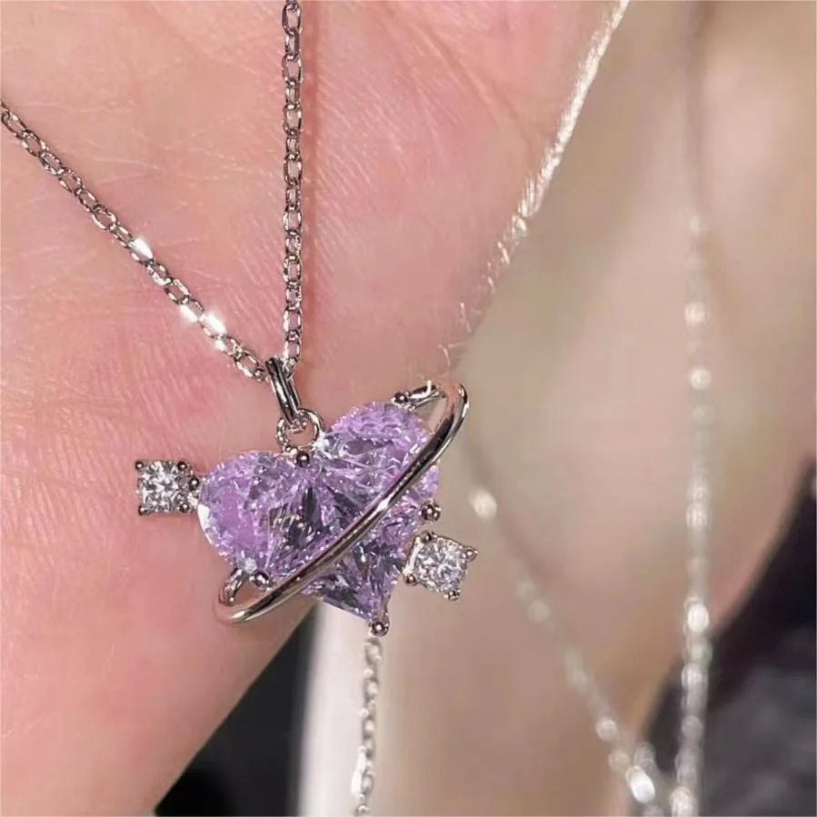 Fesyen Wanita Kristal Zirkon Loket Kalung untuk Wanita Gadis Kristal Rantai Kalung Perhiasan Pesta Punk Kalung rama-rama