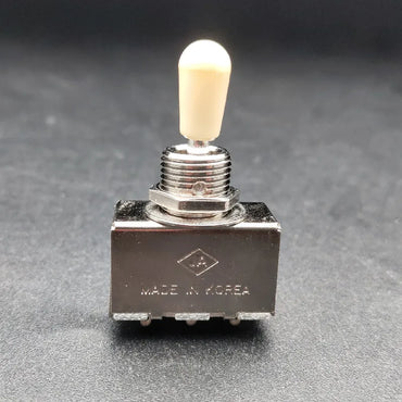 10pcs 3 Way Toggle Switch for Electric Guitar with Black/Cream/White Tip