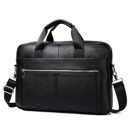 SCHLATUM Genuine Leather Briefcases Hard For Men Luxury Handbags Laptop Briefcase Bags 15.6 Inch Office Bussiness Computer Bag