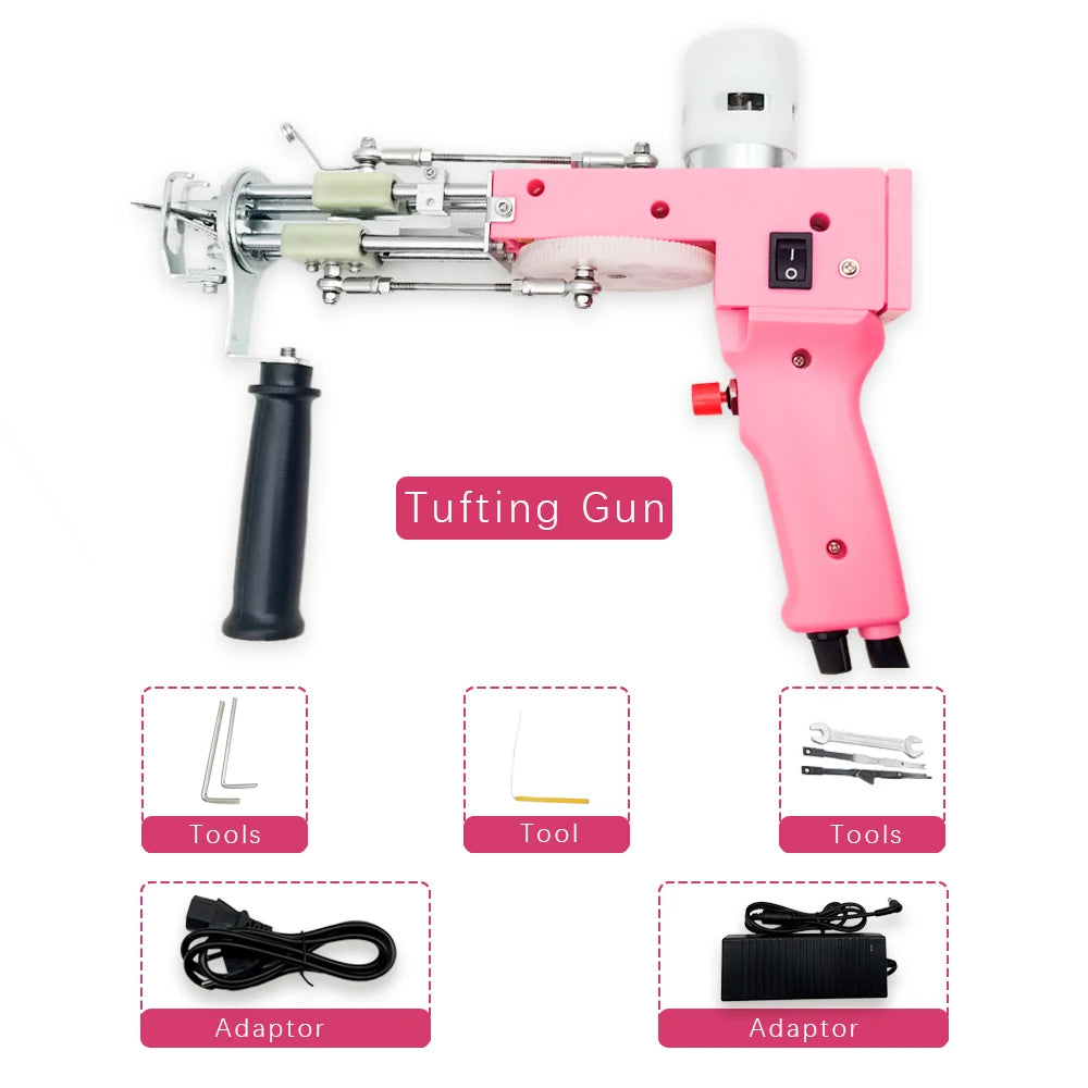 100-240V 2 in1 Electric Tufting Gun Cut Pile Для Ковров Carpet Тафтинговый Пистолет Weaving Flocking Rug Machine Pistola Tufting