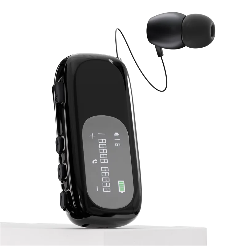 Fon Telinga Perniagaan K75 Bebas Tangan Bluetooth V5.4 Paparan LCD Fon Telinga Wayarles untuk Fon Telinga Pengurangan Bunyi Panggilan dan Berbasikal