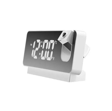 360° Projection Digital Alarm Clock LED Electronic Table Watch Clock Bedside Desk Clock Temperature Date Display Snooze Model