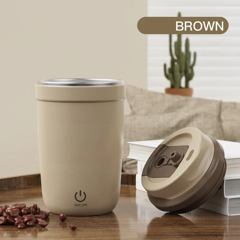 Cawan Kopi Kacau Elektrik Automatik,Mug Kopi Kacau Sendiri Dengan Jerami, Cawan Bancuhan Auto Susu Kopi, Mengecas, Mudah Alih