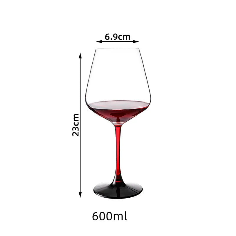 Goblet Wine Glass Handmade Red Wine Glass Ultra-Thin Crystal Burgundy Bordeaux Goblet Art Big Belly Tasting Cup