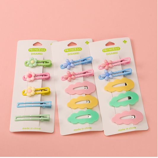Boxed color flower accessories BB clip suit
