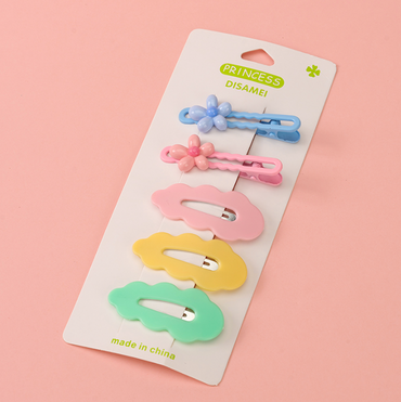 Boxed color flower accessories BB clip suit