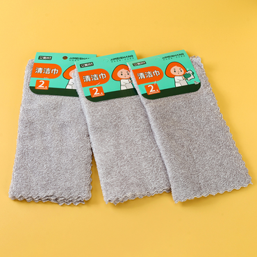 Bamboo charcoal dishwashing towels