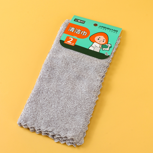 Bamboo charcoal dishwashing towels