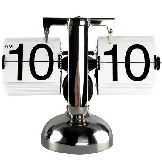 Table Clock Mechanical Automatic Page Turning Clock Retro Page Turning Table Clock Mechanical Automatic Page Turning Clock Home