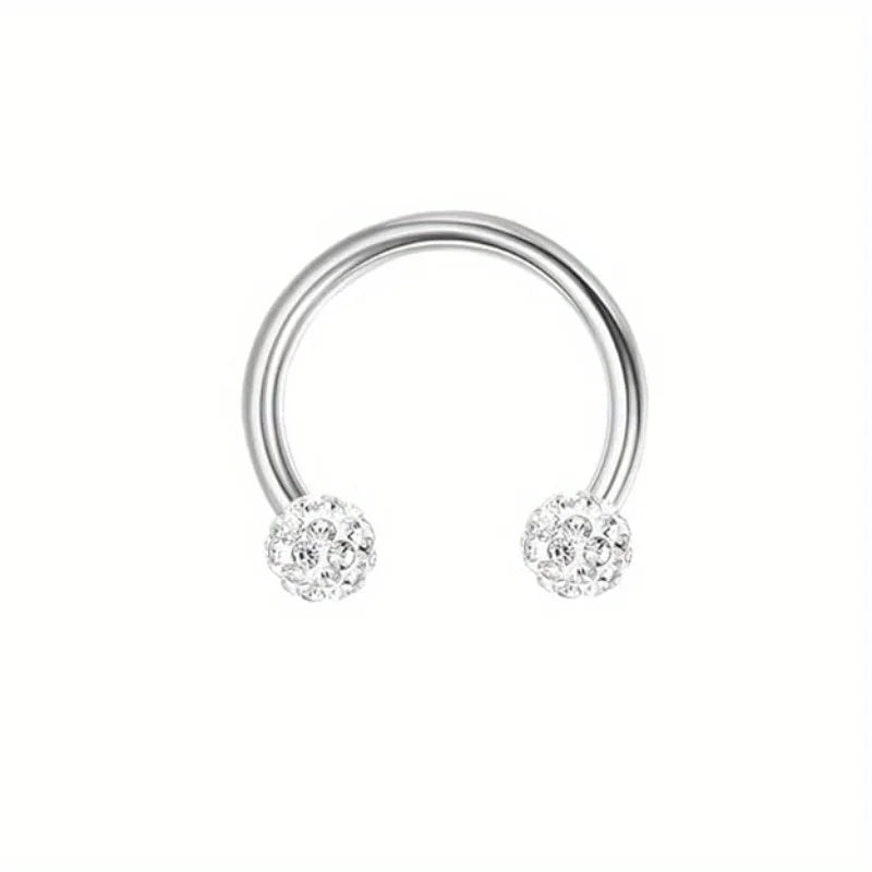 CASSIECA 1Pc Surgical Steel Septum Rings 16G Clicker Nose Rings Hoops Small Cartilage Helix Daith Piercing Jewelry for Women Men