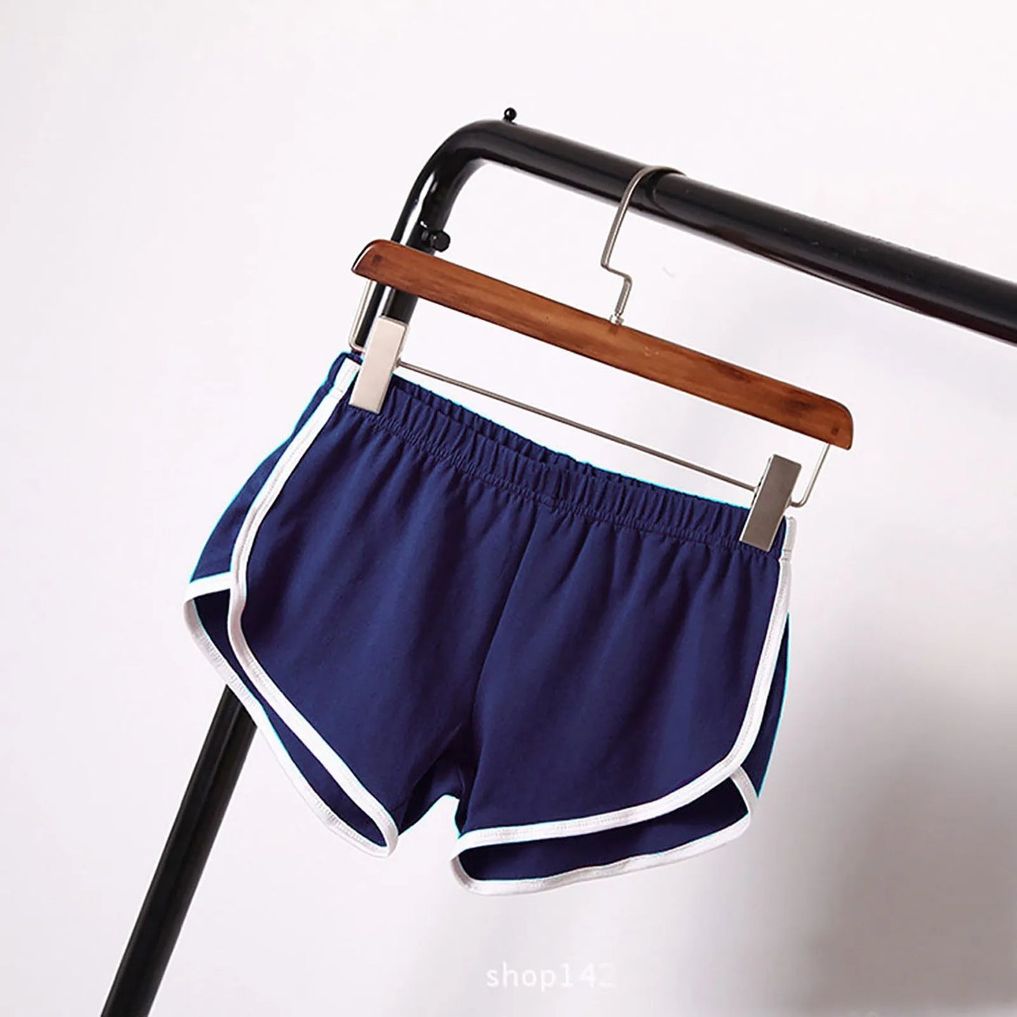 Seluar Pendek Sukan Wanita Kasual Longgar Seluar Lurus Memakai Pinggang Tinggi Nipis Anti-Berjalan Tiga Titik Seluar Panas Yoga Pantalones