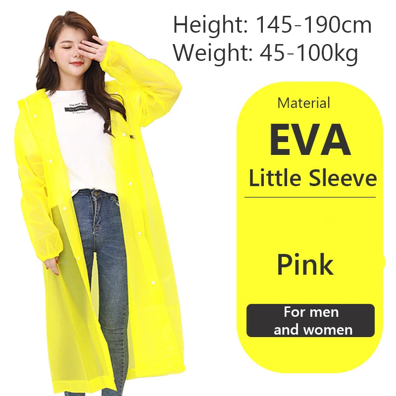 Raincoat Women Men Impermeable Thickened Waterproof Raincoat Tourism Outdoor Hiking Rain Poncho Raincoat Hooded Rain Coat