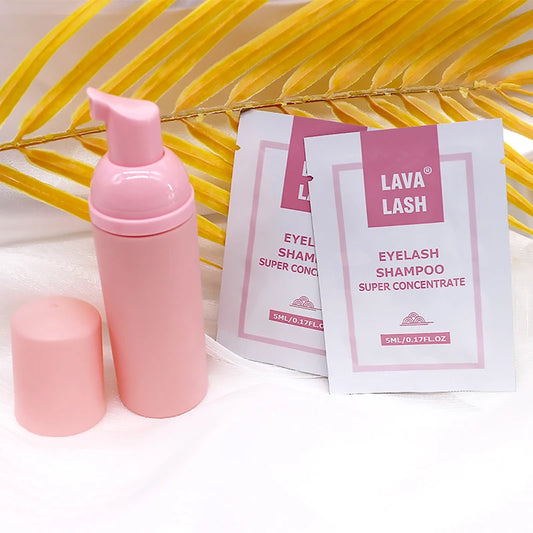 Syampu Bulu Mata LAVA LASH 5ml Pembersih Buih Pekat Pembersih Sambungan Bulu Mata Individu Pembersih Bulu Mata Detergen Mousse