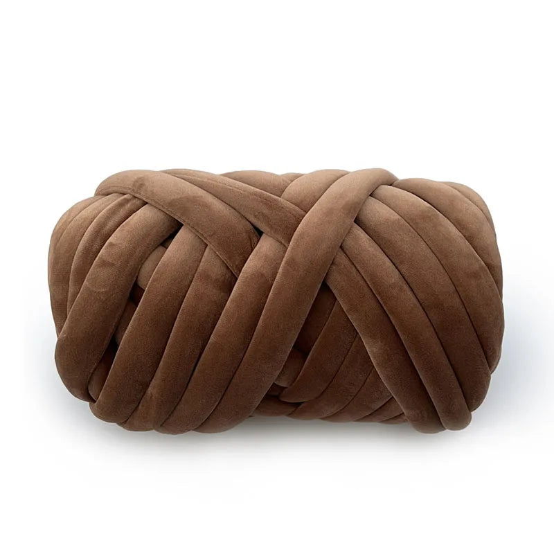 500g Super Velvet Chunky Yarn Thick Bulky Giant Thread White Bag for Hand Knitting DIY Arm Soft Big Blanket Carpet