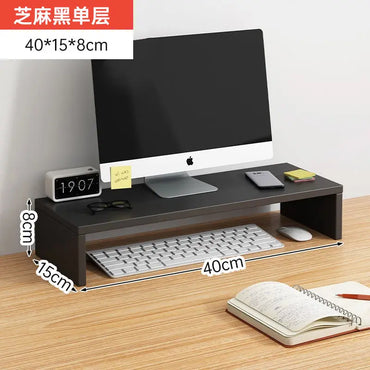 Monitor Riser Stand - Ergonomik Laptop Stand Meja Organizer Storan Papan Kekunci