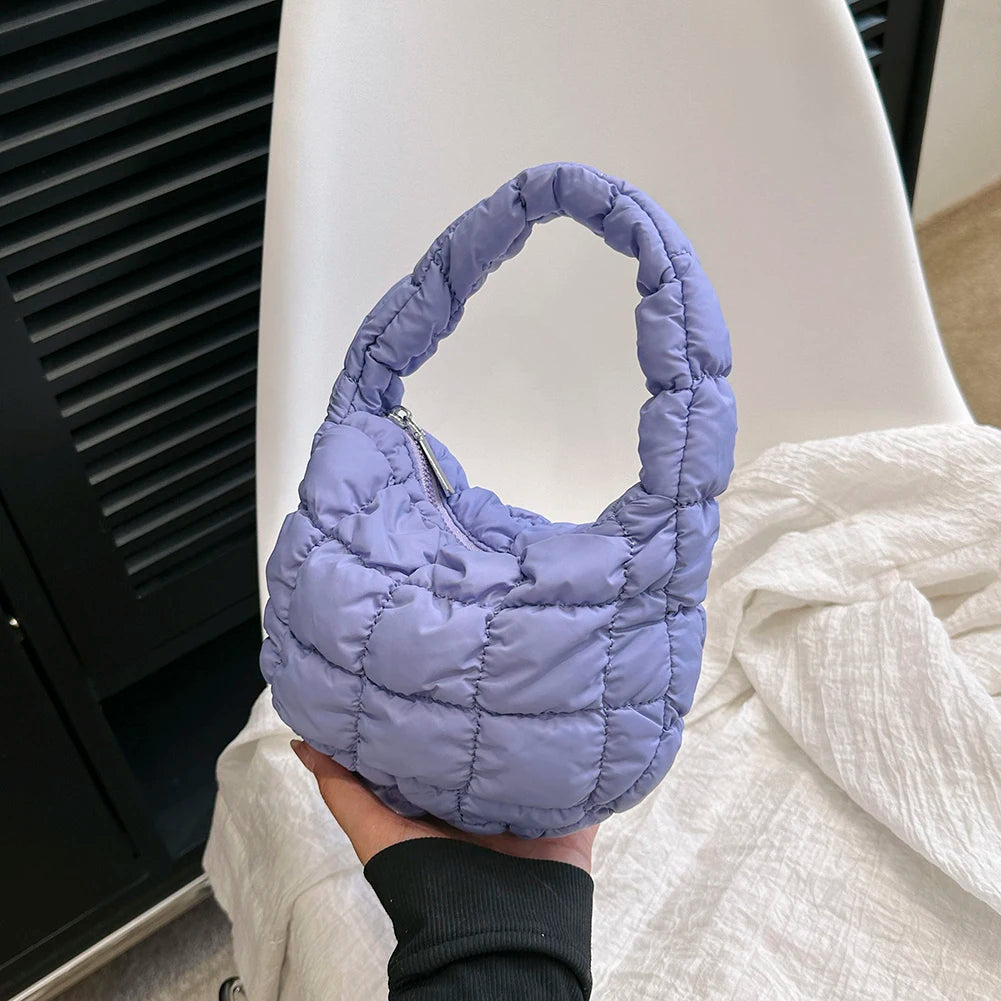 Quilted Padded Crossbody Bag for Women Pleated Bubbles Cloud Shoulder Bags Large Tote Bucket Designer Bag Ruched Handbags 2023