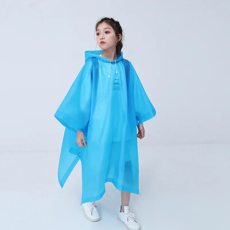 Baju Hujan Kanak-kanak Perjalanan Jubah Fesyen Ringan Baju Hujan Pelajar Lelaki dan Perempuan Baju Hujan Basikal Elektrik