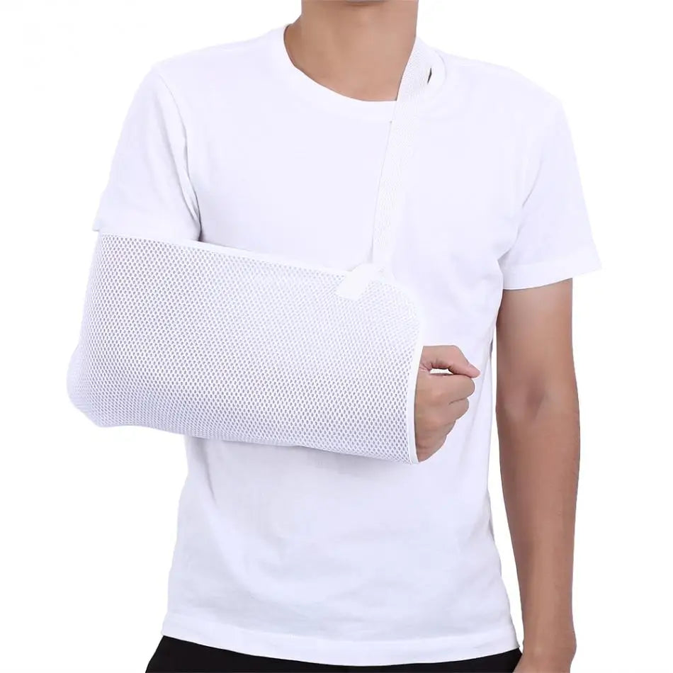 Lengan boleh laras Fraktur Pergelangan Tangan Anduh Siku Pelindung Bahu Kehelan Patah Immobilizer Perubatan Fiksasi Tali Pinggang Nafas