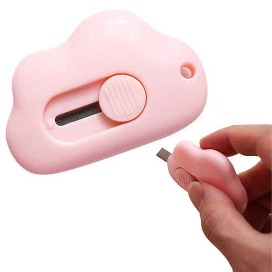 Portable Cloud Shape Mini Utility Knife Students Stationery Paper Cutting Office Supplies Letter Opener Blade Cutter