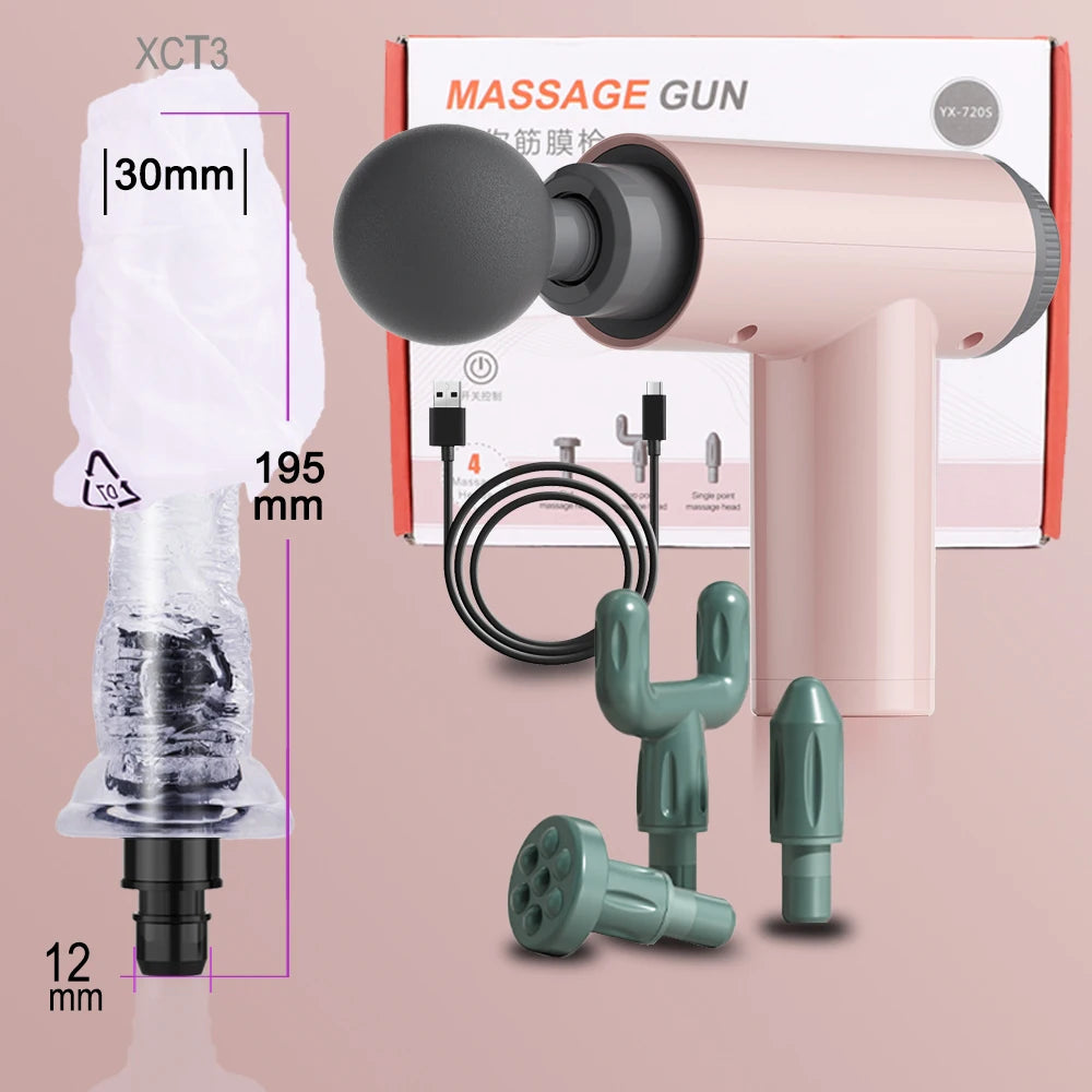 Fascia Massge Gun Getaran Tisu Dalam Pengurut Kelonggaran Otot Peranti Kecergasan Mudah Alih Untuk Menghidupkan Semula Sakit Lengan Leher Badan