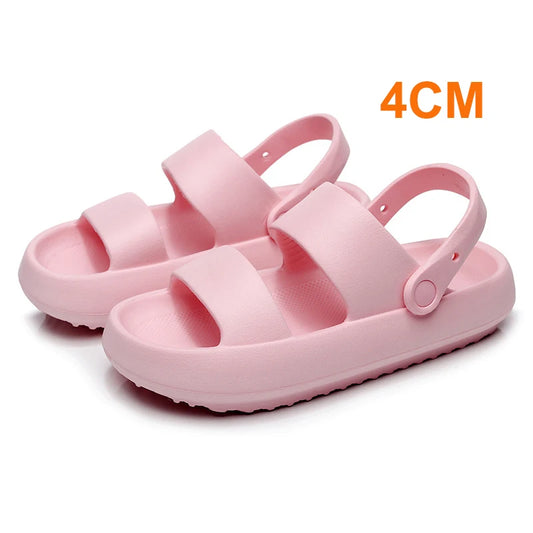 Rimocy Soft Bottom Cloud Slippers Women 2024 Summer Thick Soled Platform Sandals Woman Non Slip Bathroom Slippers Flip Flops