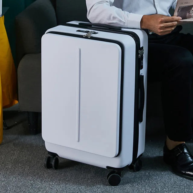 Bagasi Bergolek 20"24" inci BARU dengan Beg Komputer Riba Sarung Beg Perjalanan Perniagaan Lelaki Troli Roda Universal Kotak PC Troli Bagasi