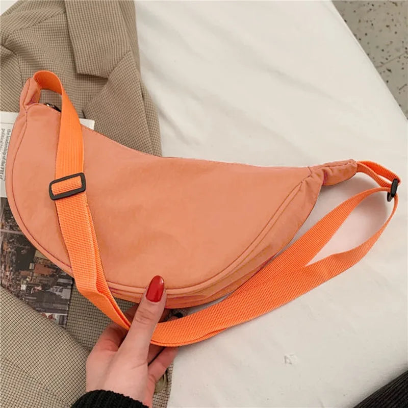 Fesyen Nylon Beg Dada Beg Dada Kasual Beg Ketiak Beg Selempang Wanita Pelajar Beg Bahu ringan Beg ladu baharu