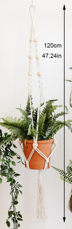Handmade Macrame Plant Holder 100% Cotton Various Styles Flower Pot Hanger Hanging Basket For Wall Decorantion Courtyard Garden