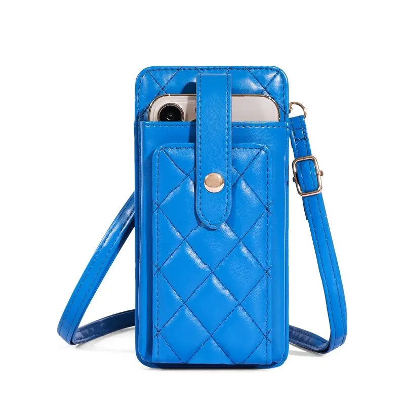 Fashion Single Shoulder Crossbody CellPhone Bag Mini Versatile Satchel Multi CardPosition Card Bag Keycase Female
