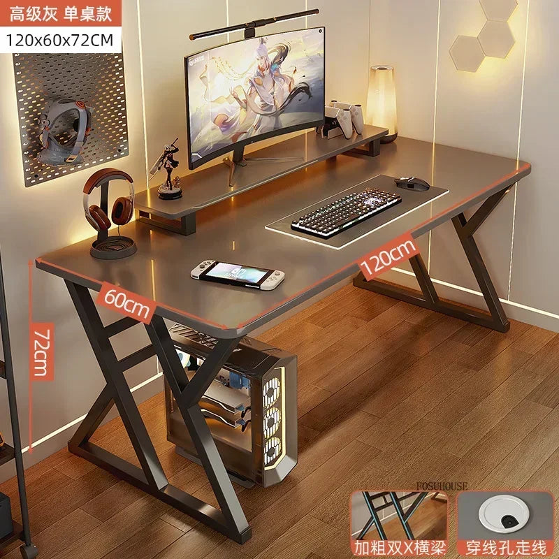 Meja Komputer Desktop Meja Pejabat Meja Isi Rumah Ringkas Meja Permainan Moden dan Set Kerusi Bilik Tidur Meja Kerja Perabot Pejabat