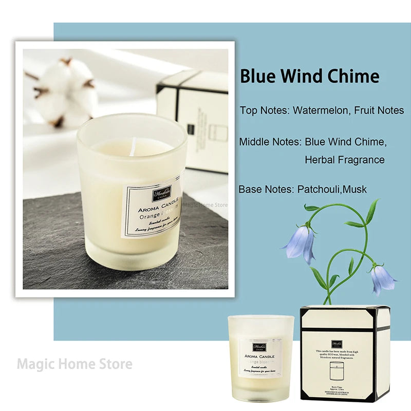 50g Lilin Aroma Wangi Tanpa Asap Cawan Kaca Kreatif Lilin Soya Asli Lilin Wangi Lilin Hiasan Rumah Hadiah Tetamu
