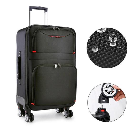 Beg Troli Beg Perjalanan Berkapasiti Besar Kalis Air Oxford Rolling Luggage Roda universal 20 inci Kabin Membawa Bagasi