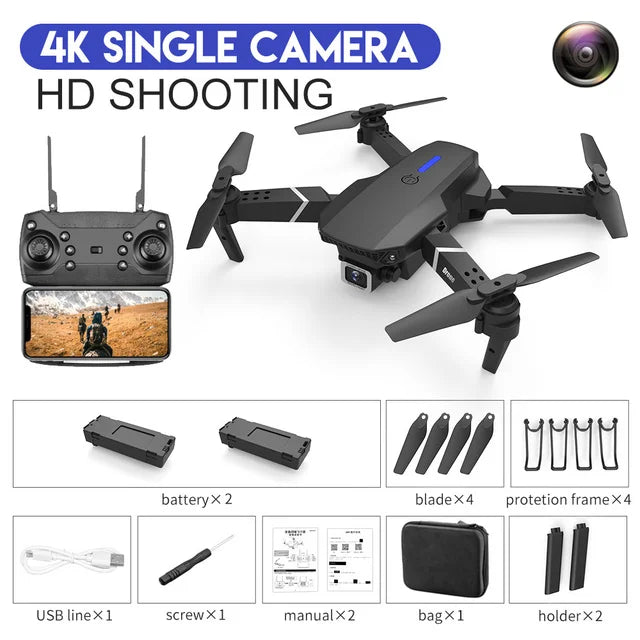 Dron M12 untuk Kanak-kanak Mini Dron dengan Kamera untuk Dewasa 4K HD Dron Simulator Barang Hebat WIFI FPV Hadiah Mainan Pemula Jejak Penerbangan