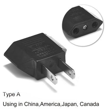 Penyesuai Palam Elektrik EU Ke AS Amerika Kanada Mexico Penyesuai Mexico Soket Penukar Kuasa AS CN JP Penyesuai Perjalanan Outlet AC