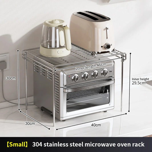 Rak Ketuhar Gelombang Mikro Dapur Rak Sorage Penjimatan ruang Pendirian Ketuhar Gelombang Mikro Penyusun Alat Memasak Perasa Dapur