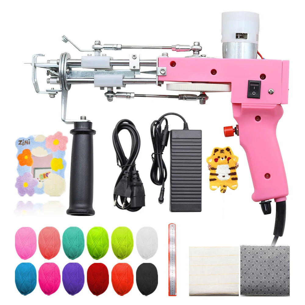 100-240V 2 in1 Electric Tufting Gun Cut Pile Для Ковров Carpet Тафтинговый Пистолет Weaving Flocking Rug Machine Pistola Tufting