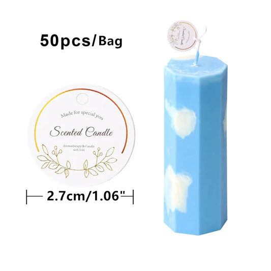 Self-adhesive Label Candle Packaging Decoration Tags Sticker Gift Box Seal Sticker Warning Label Stickers Scented Candle